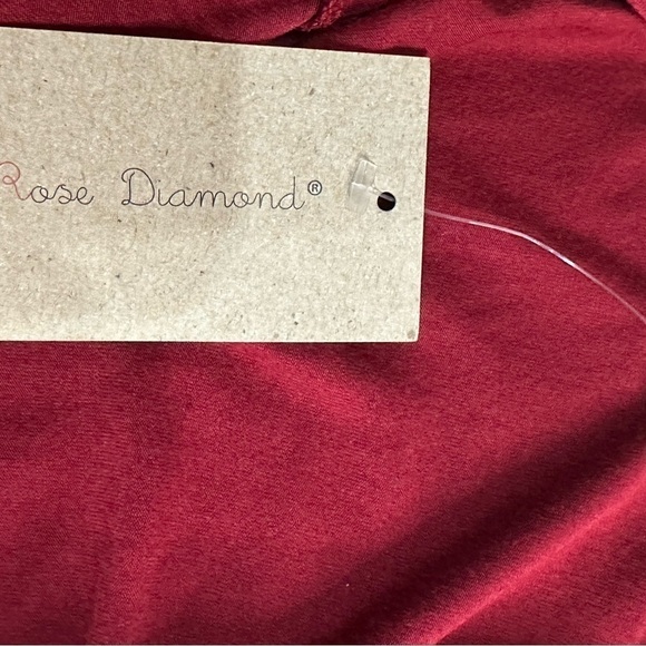 ROSE Diamond Burgundy Bodysuit Size S - Picture 3 of 4